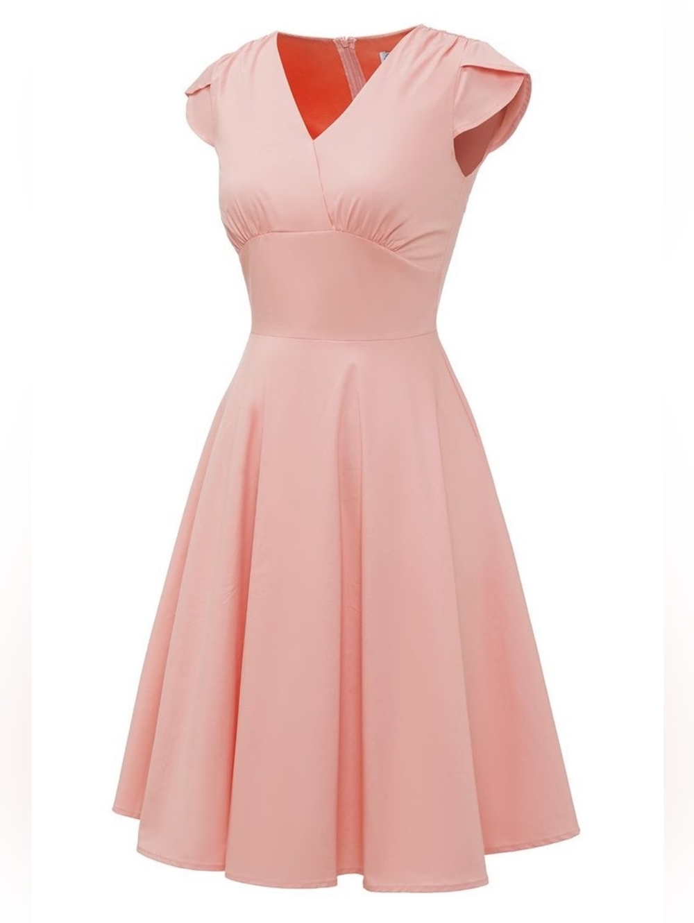 Vintage-Inspired Pink Fit & Flare Dress